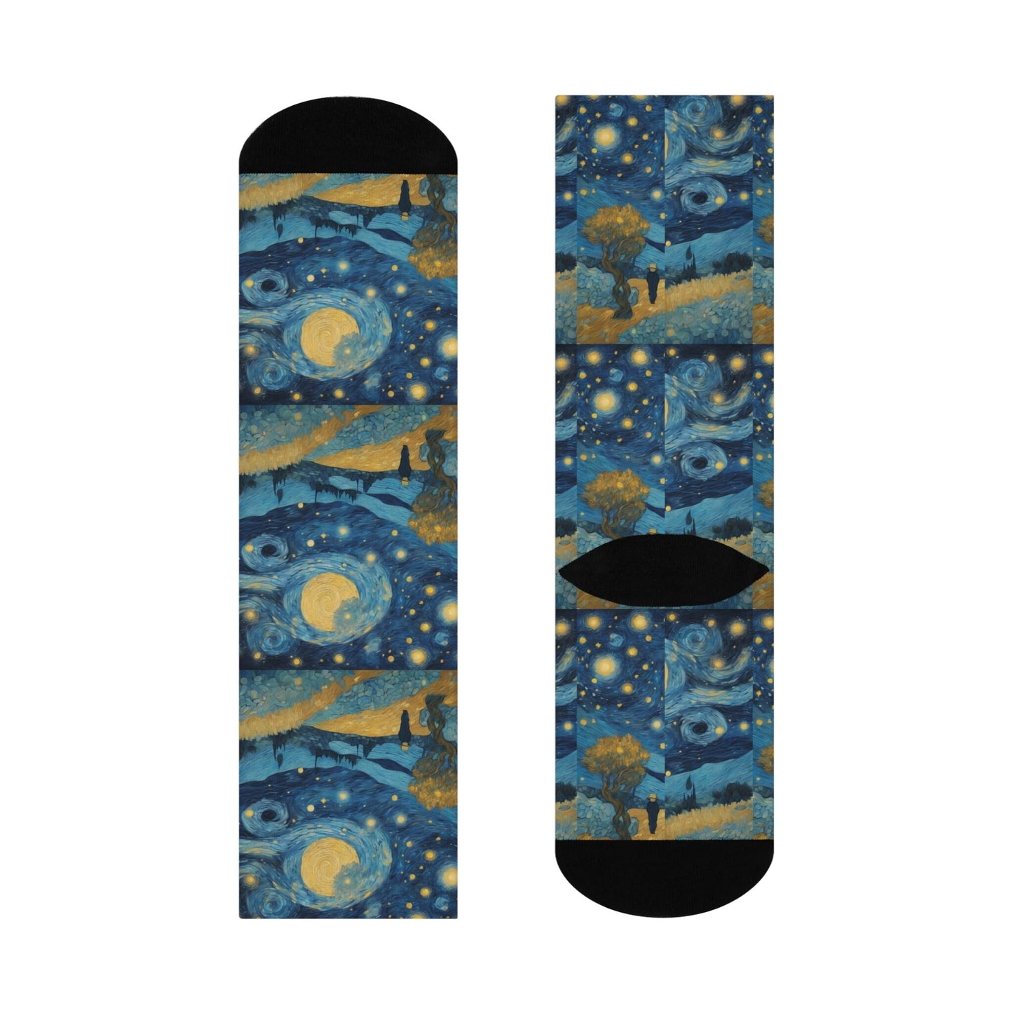 magic beans starry night blues jam band crew socks celestial music design
