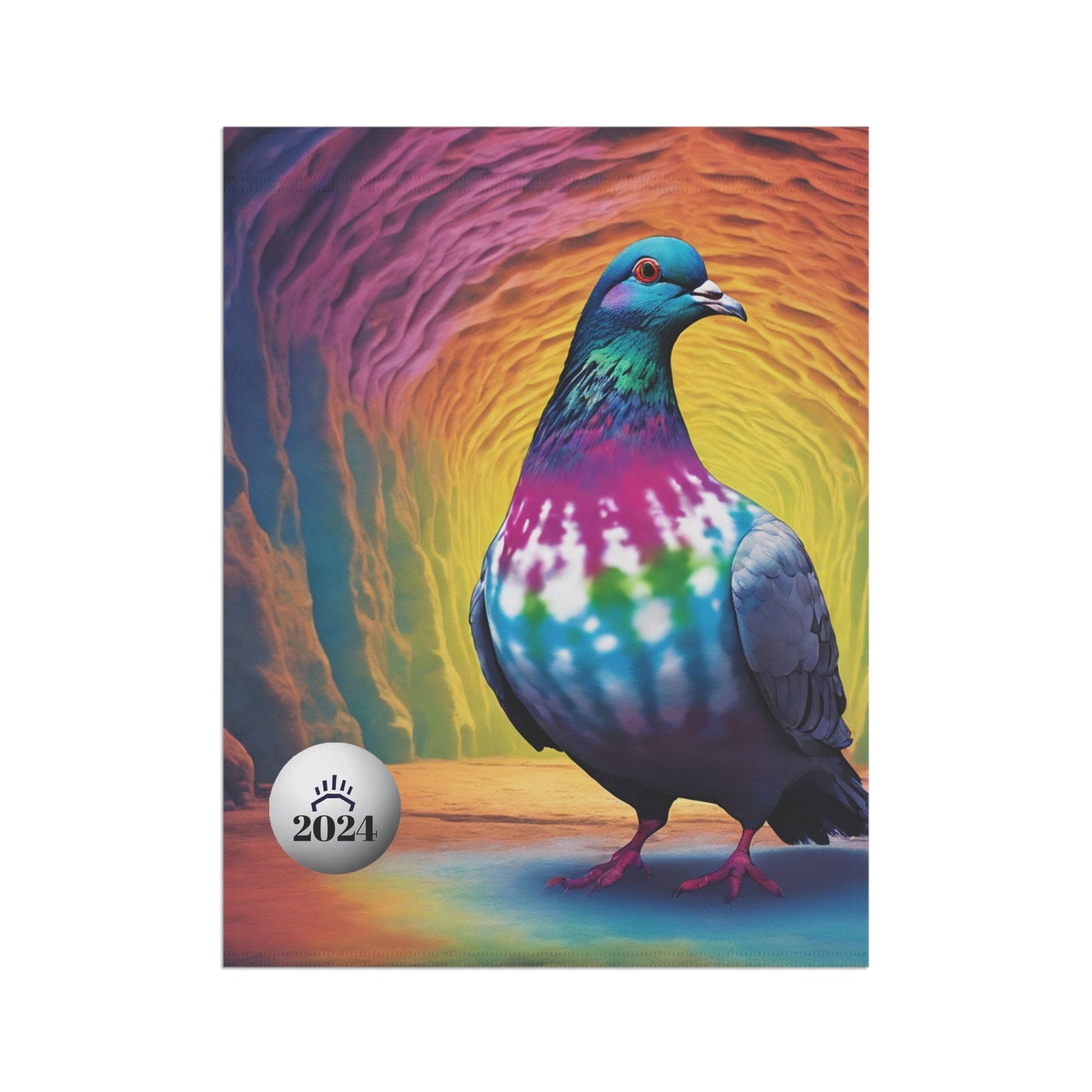 Pelham TN Caverns garden flag funky festival pigeon design 12x18 or 24.5x32