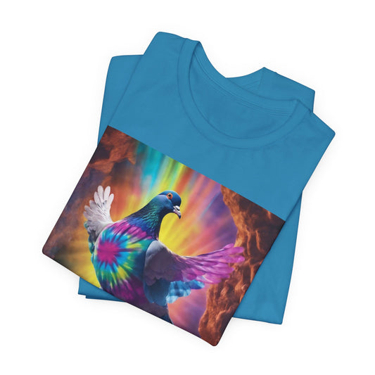 Pigeons Playing Ping Pong Caverns short sleeve tee hand-drawn jam band design