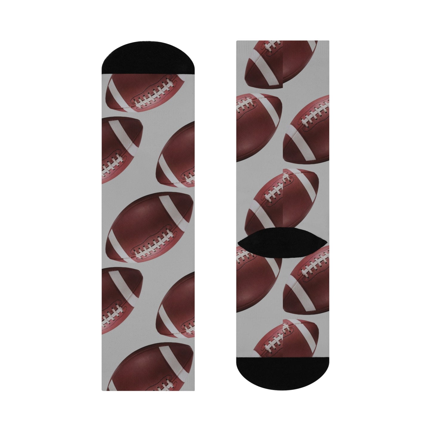 football socks brown white athletic crew sports design