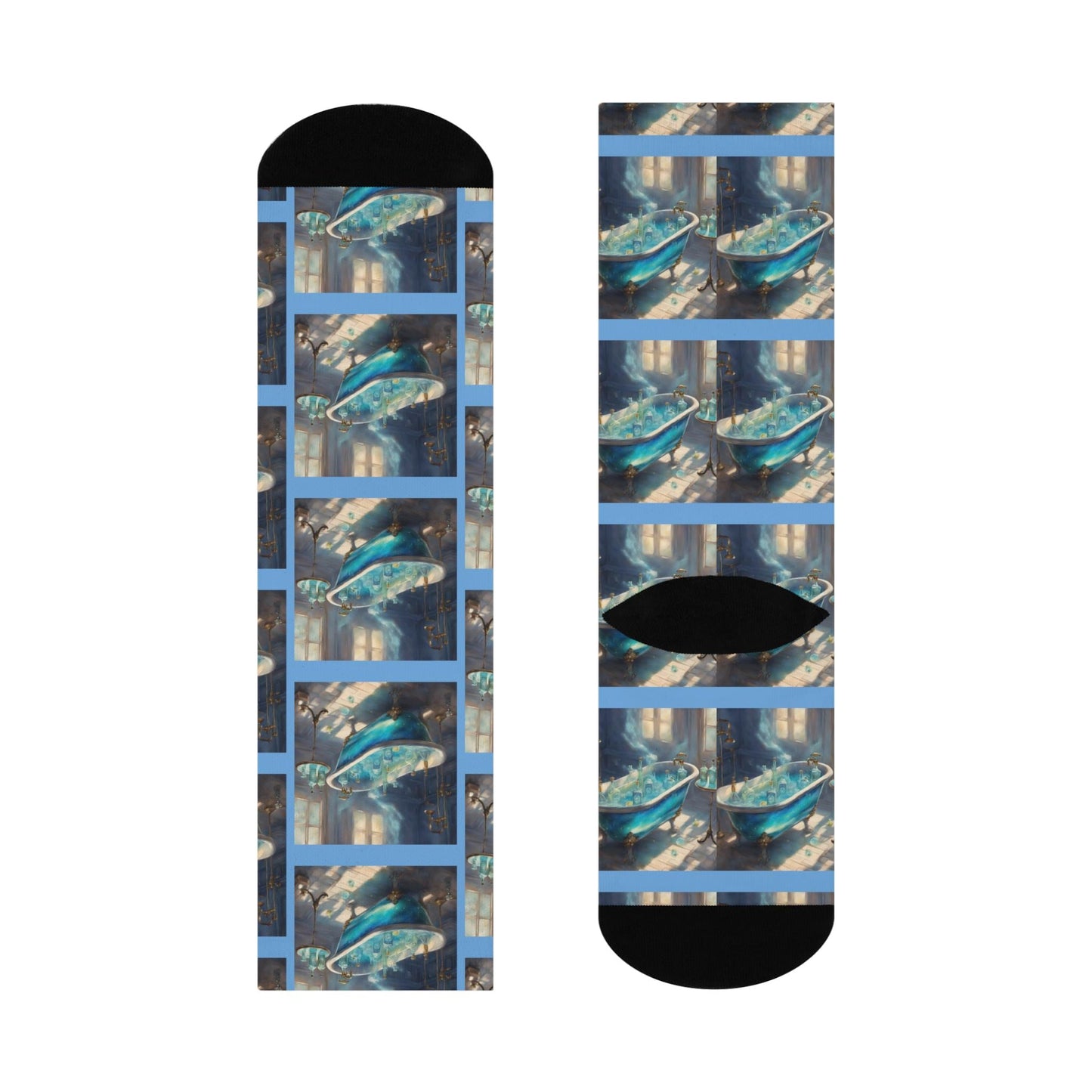 phish bathtub gin baby blue jam band crew socks music design