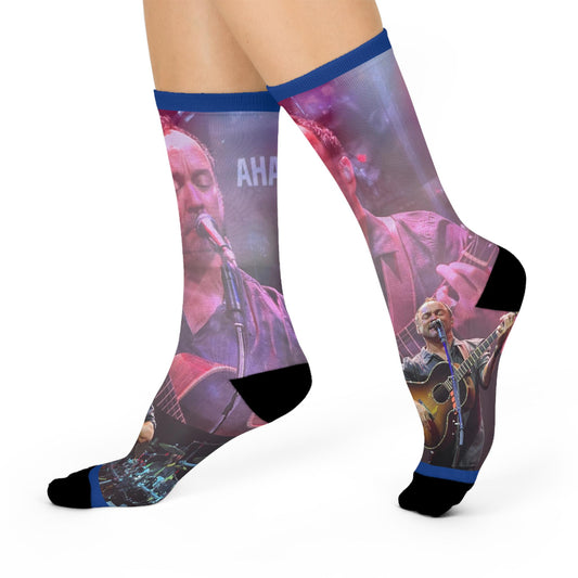 dave matthews band blue and pink tinted concert photo crew socks music fan