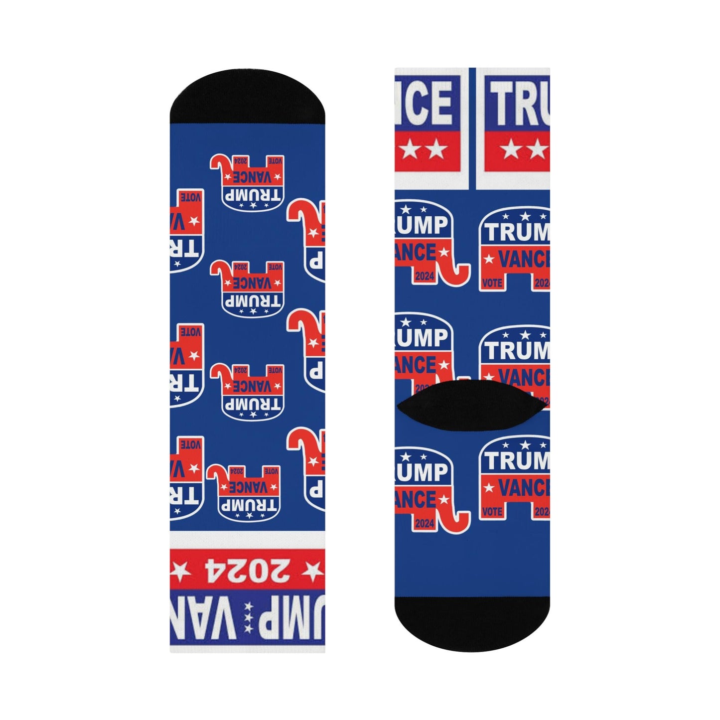 trump vance 2024 election crew socks patriotic political design