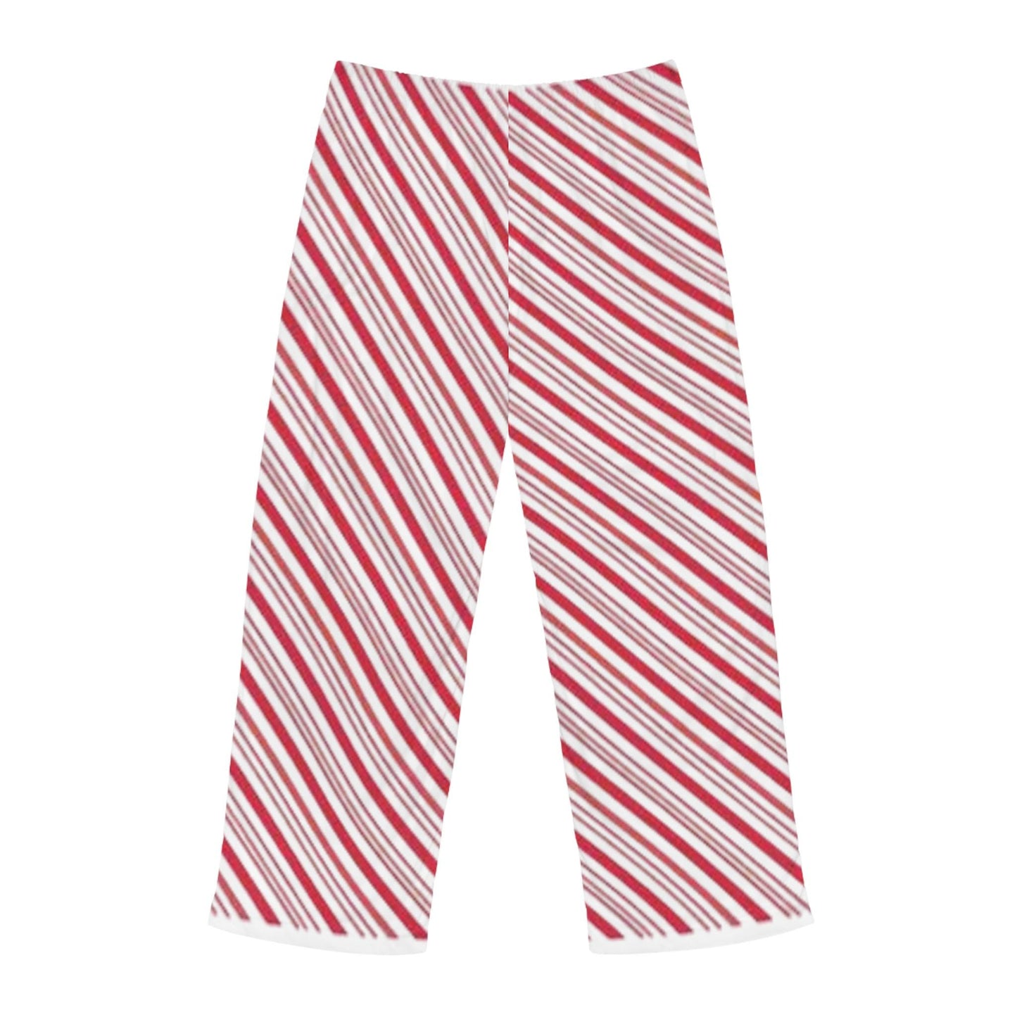 Candy cane striped men’s PJ bottoms hand-drawn Christmas holiday sleepwear