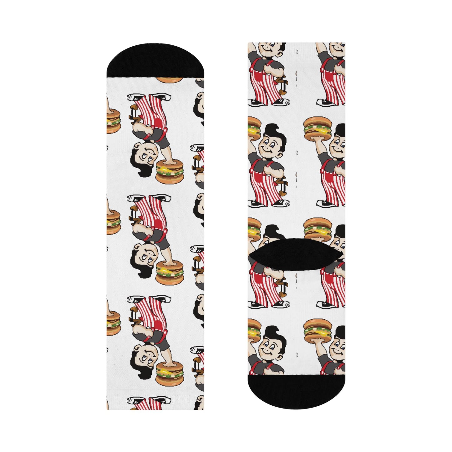 big boy socks white cincinnati retro diner inspired crew design
