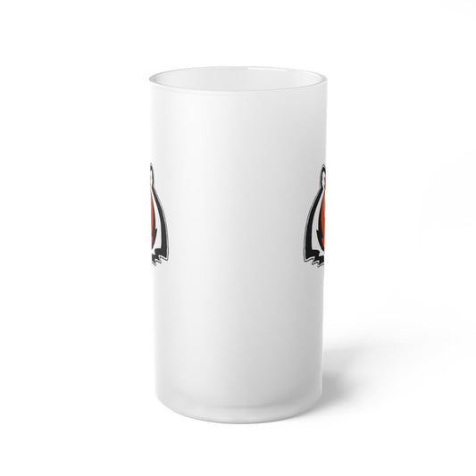 Cincinnati Bengals frosted mug hand-drawn tiger face NFL fan 16oz drinkware