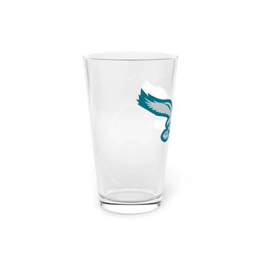 Philadelphia Eagles retro logo pint glass hand-drawn vintage bird NFL 16oz
