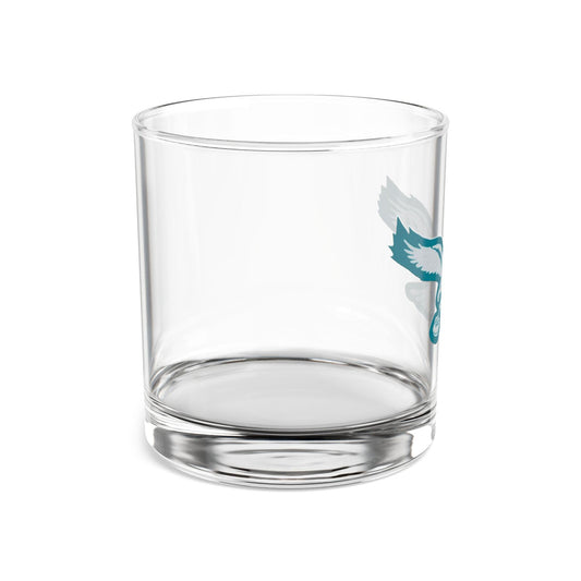 Vintage green Philadelphia Eagles flying eagle logo on 10oz rocks glass; not dishwasher safe