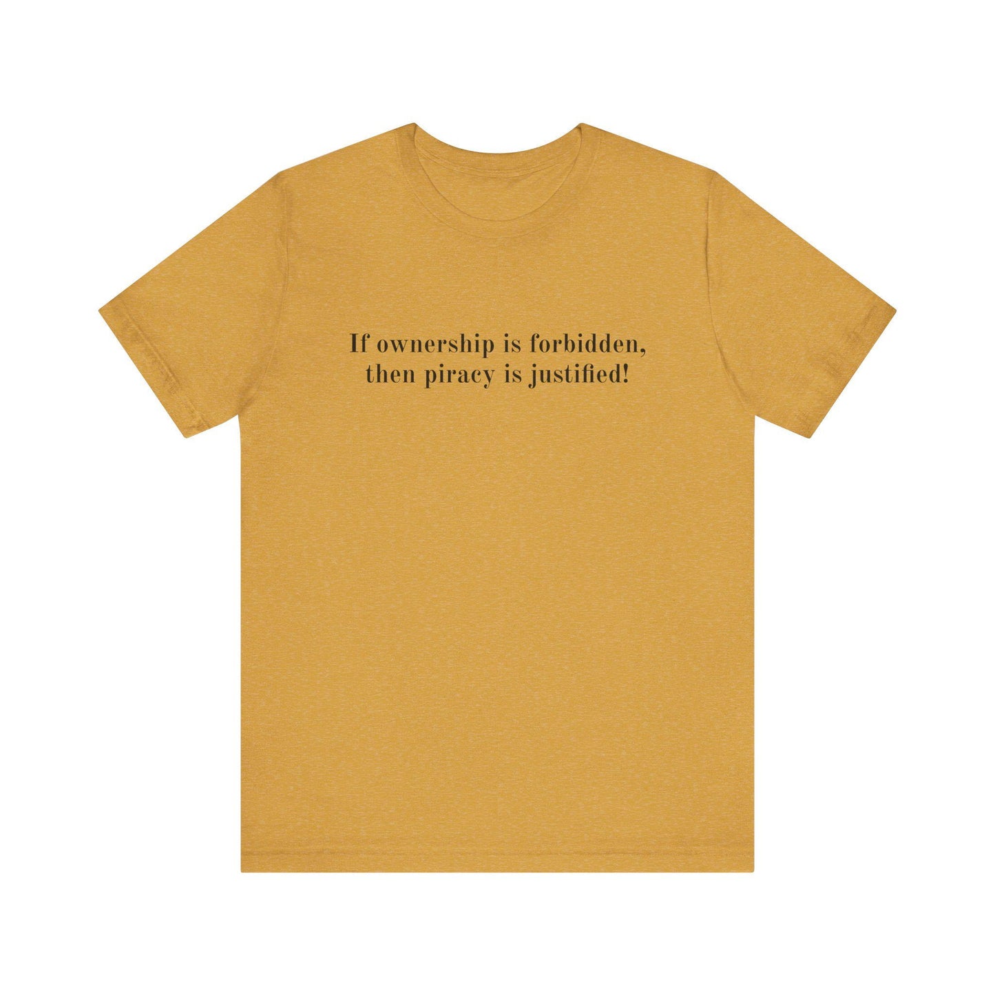 Ownership Forbidden short sleeve tee hand-drawn anti-piracy design unisex