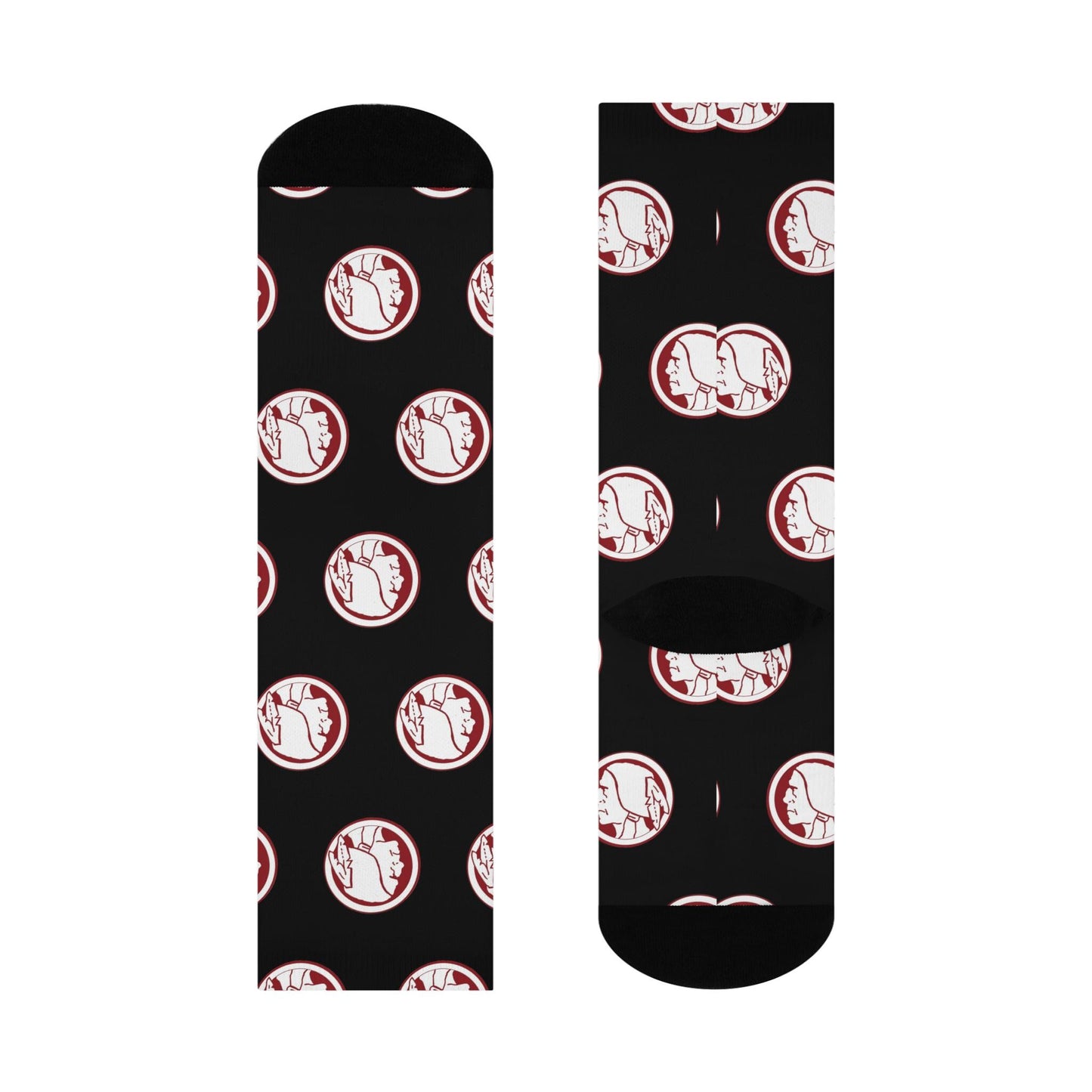 washington commanders hand drawn crew socks football fan gear