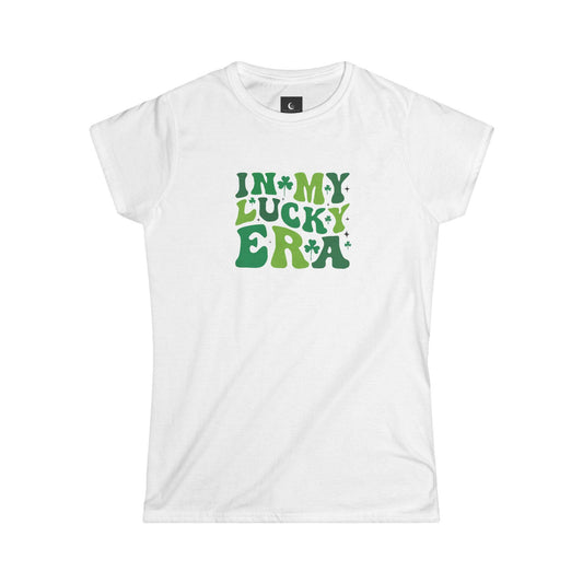 Lucky Era St. Patrick’s Day short sleeve tee hand-drawn shamrock design unisex