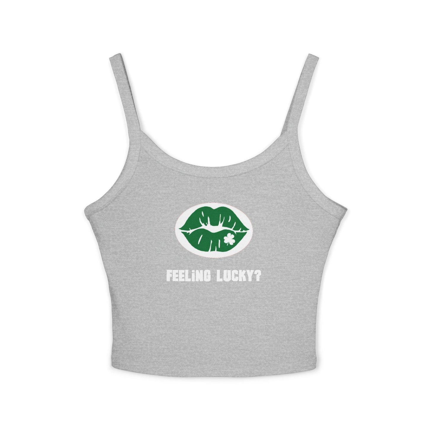 Feeling Lucky St. Patrick’s Day tank top hand-drawn shamrock design unisex apparel