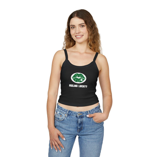 Feeling Lucky St. Patrick’s Day tank top hand-drawn shamrock design unisex apparel