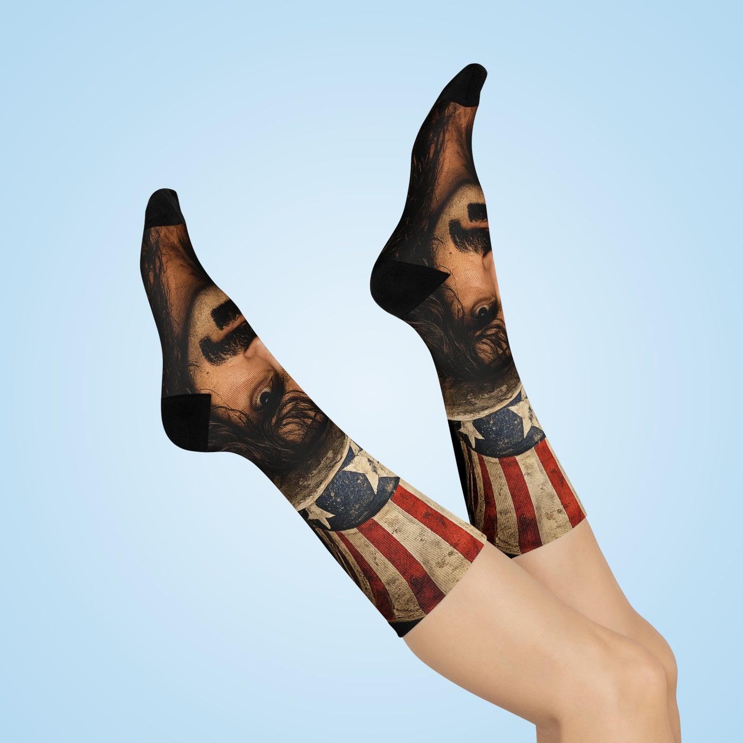     Zappa-inspired America 250 patriotic crew socks