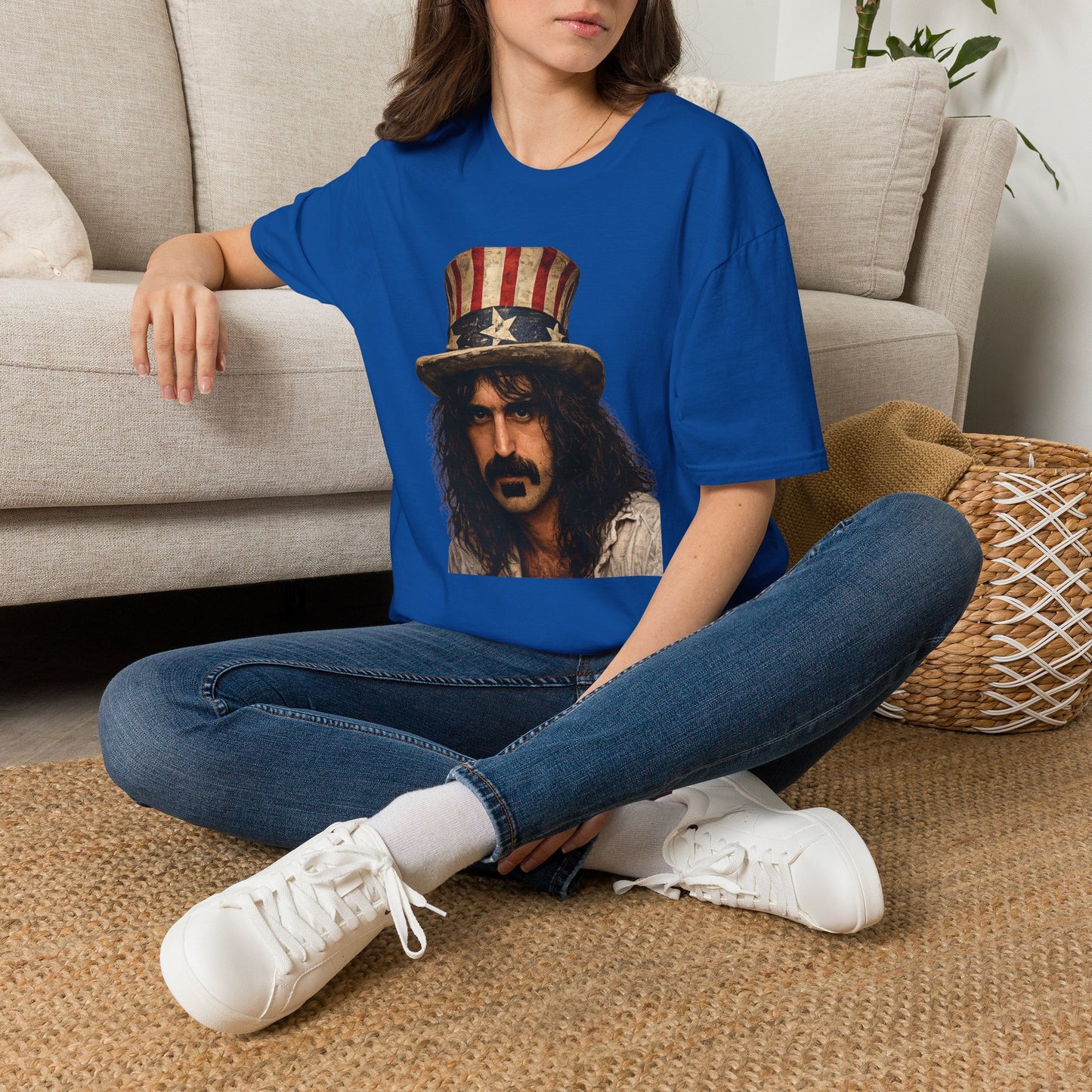 America 250 Zappa Inspired Art T-Shirt | Patriotic Uncle Sam Musician Tee | Limited Edition Independence Day Shirt