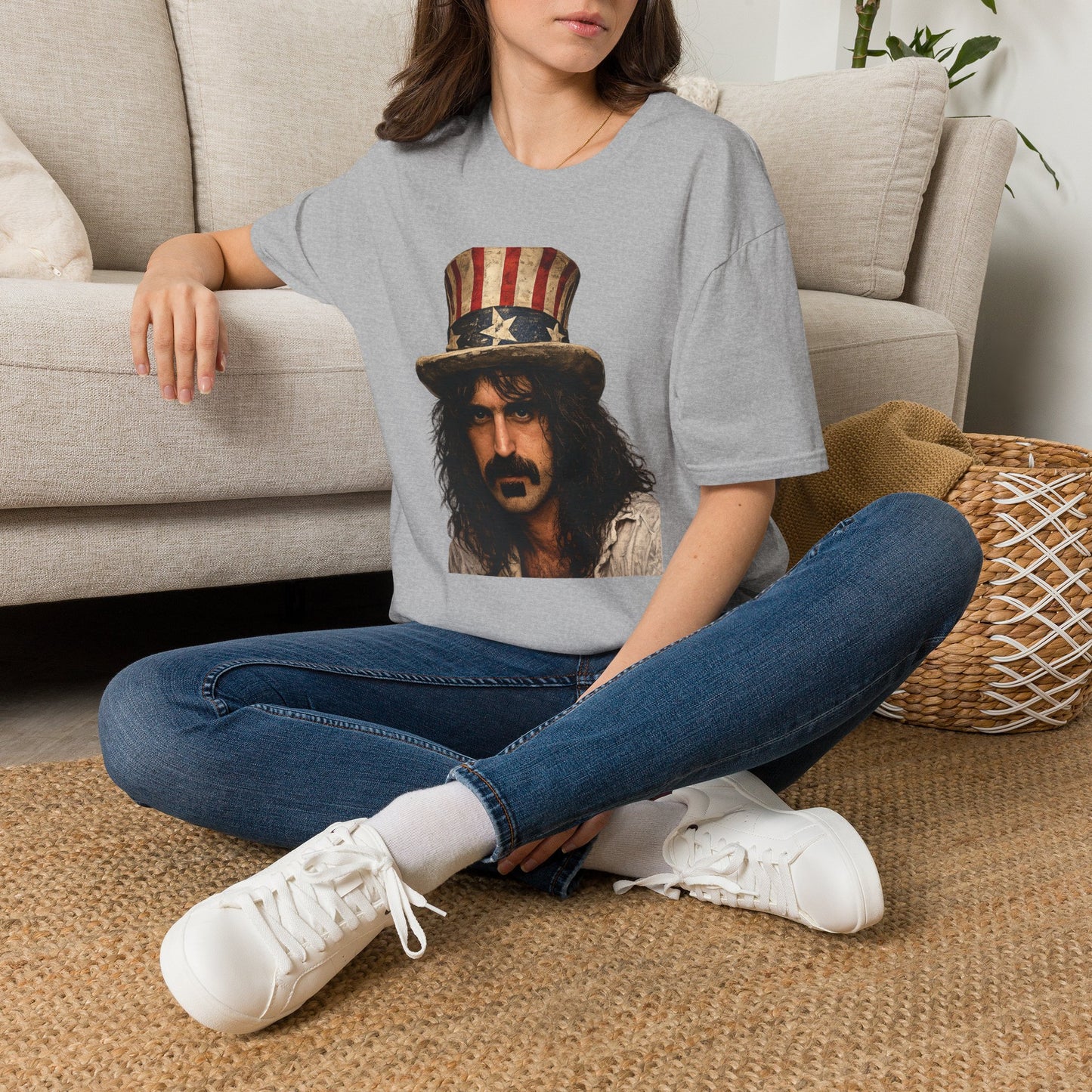 America 250 Zappa Inspired Art T-Shirt | Patriotic Uncle Sam Musician Tee | Limited Edition Independence Day Shirt