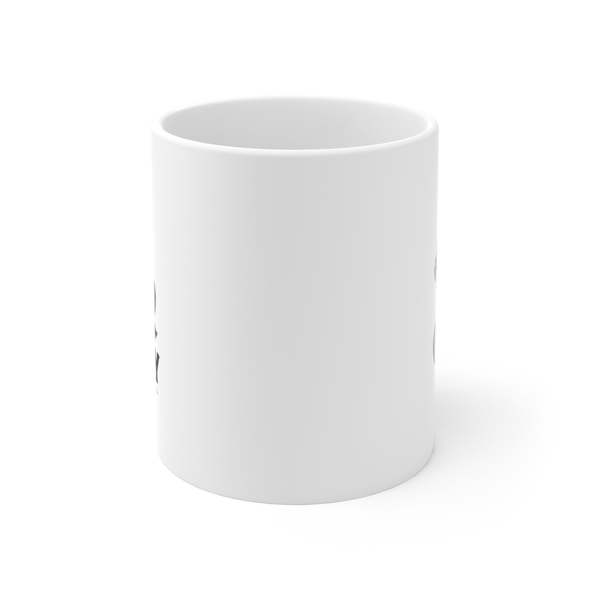 White Christian coffee mug featuring original hand-drawn Daily Cup of JOE artwork with a cross, Jesus Over Everything steam design, and Colossians 1:18.