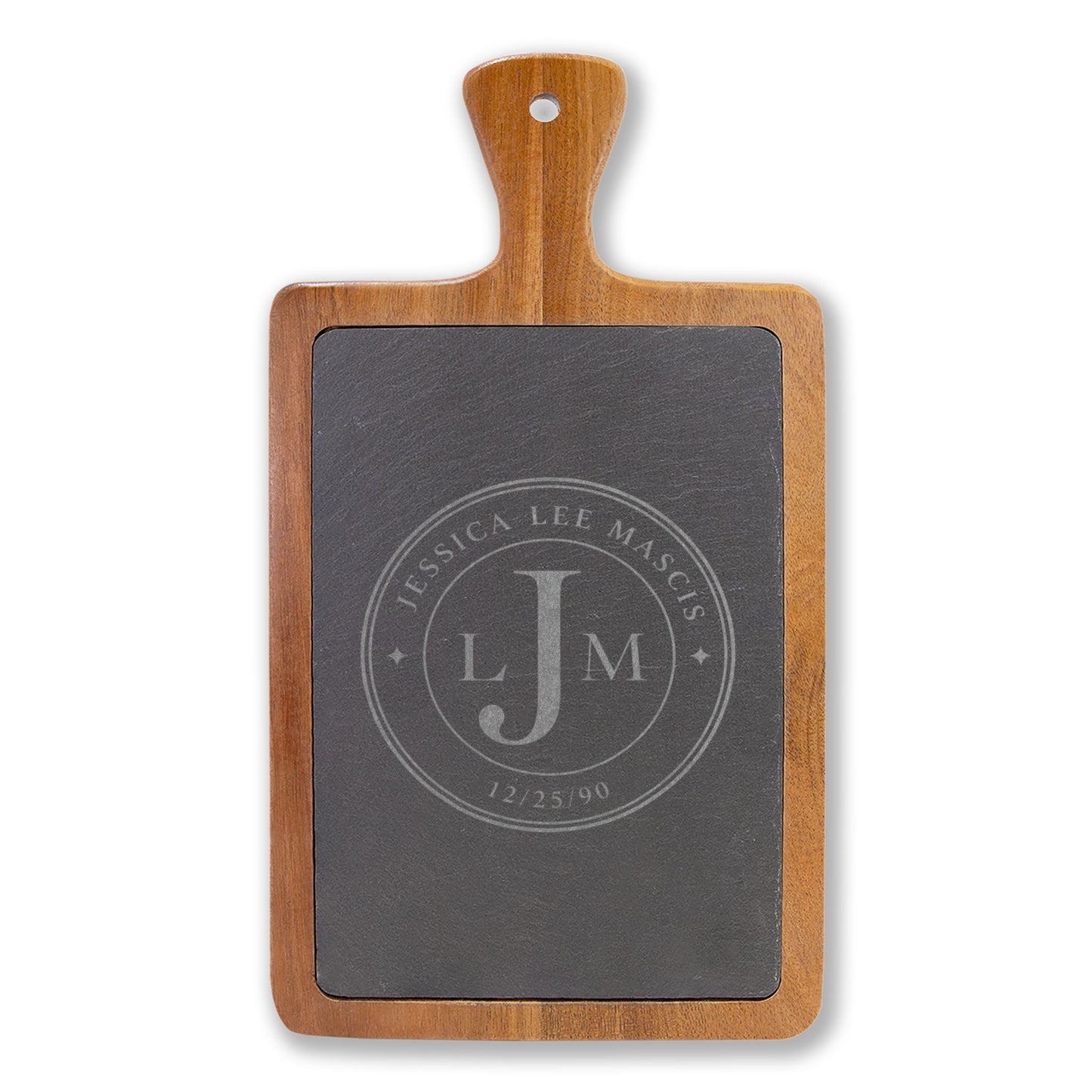 Personalized Charcuterie Board Gift | Engraved Cheese Board with Serving Tools | Custom Family Name Board