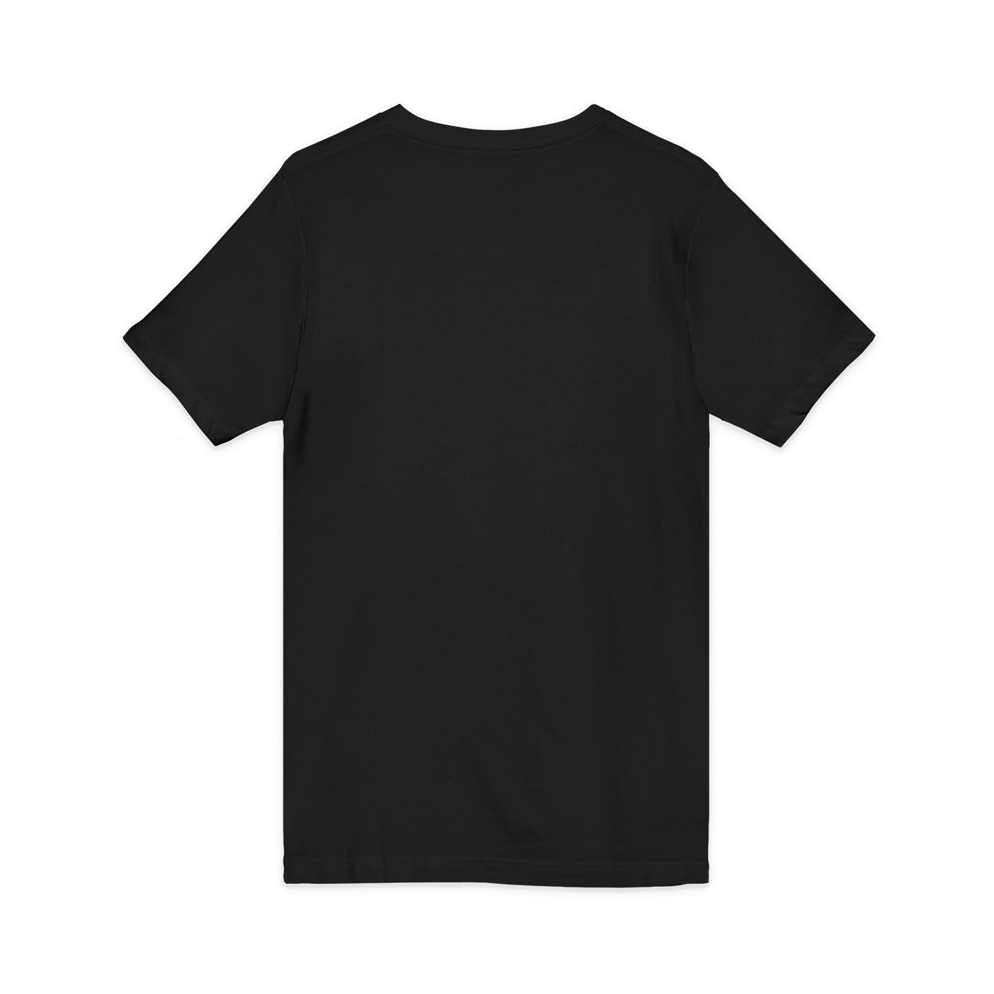 Black t-shirt on a white background