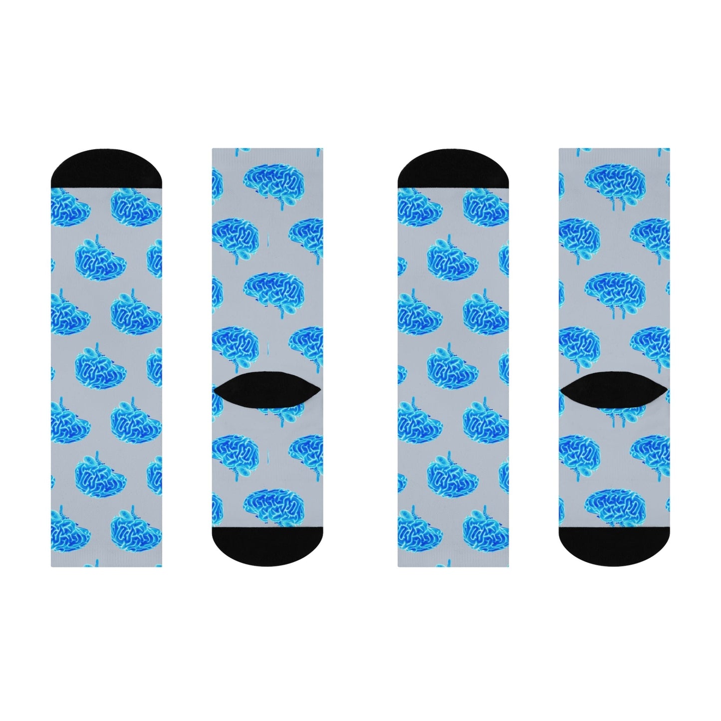 Blue Brain Crew Socks, Neuroscience Socks, Neurologist Gift, Brain Pattern Socks, Medical Socks, Psychology Gift