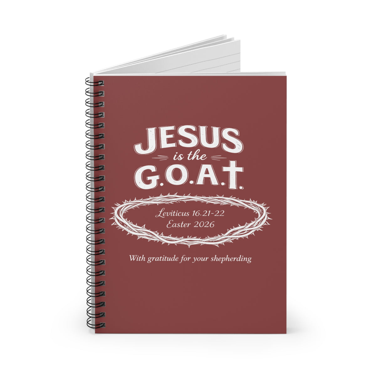 Jesus Is the GOAT Christian Journal | Pastor Gift | Leviticus 16 Easter Notebook | Faith Based Gift | Custom Religious Journal