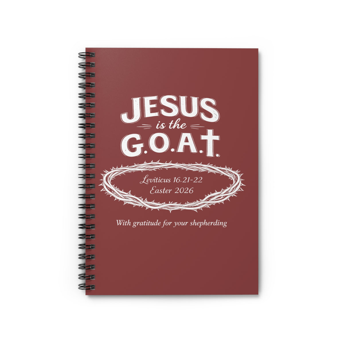 Jesus Is the GOAT Christian Journal | Pastor Gift | Leviticus 16 Easter Notebook | Faith Based Gift | Custom Religious Journal