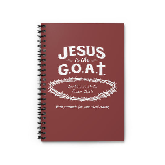 Jesus Is the GOAT Christian Journal | Pastor Gift | Leviticus 16 Easter Notebook | Faith Based Gift | Custom Religious Journal