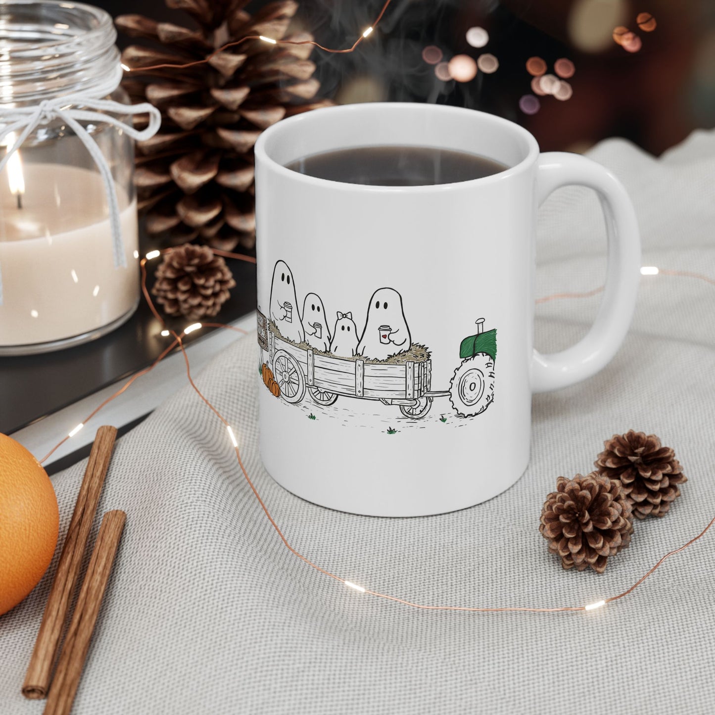The Story of the Ghost | Chapter 1 | Ghost Family Hayride Coffee Mug | Cute Ghost Mug | Cozy Fall Coffee Cup