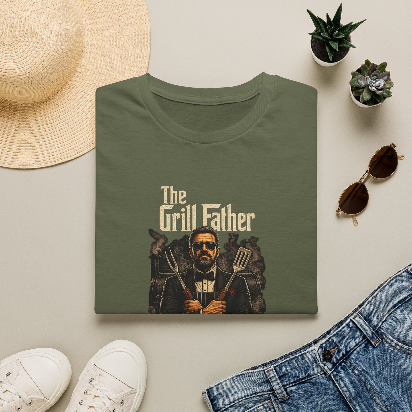 The Grill Father Shirt | Funny Fathers Day BBQ Shirt | Grill Master Gift for Dad | Backyard BBQ Tee | Fathers Day Gift for Him