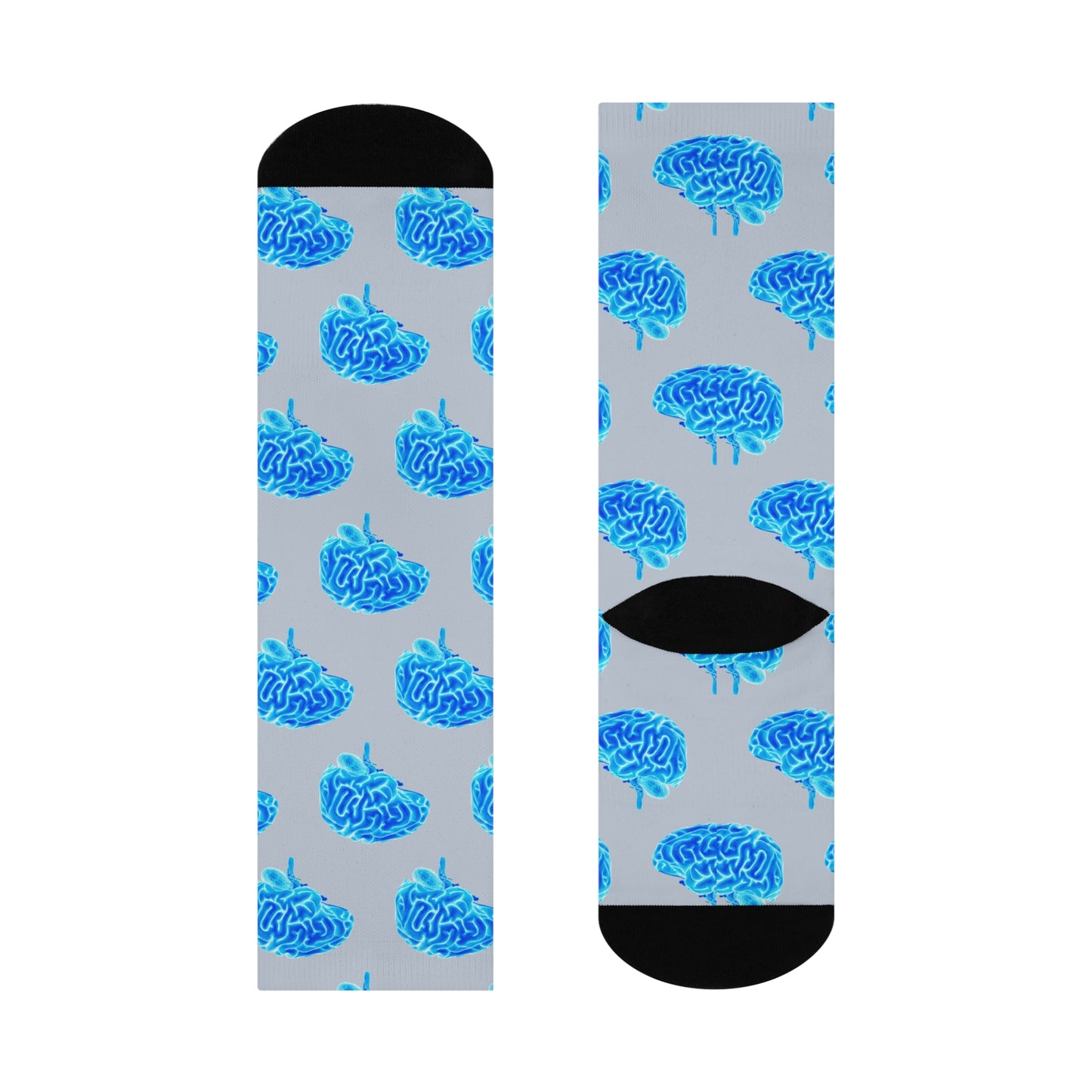 Blue Brain Crew Socks, Neuroscience Socks, Neurologist Gift, Brain Pattern Socks, Medical Socks, Psychology Gift