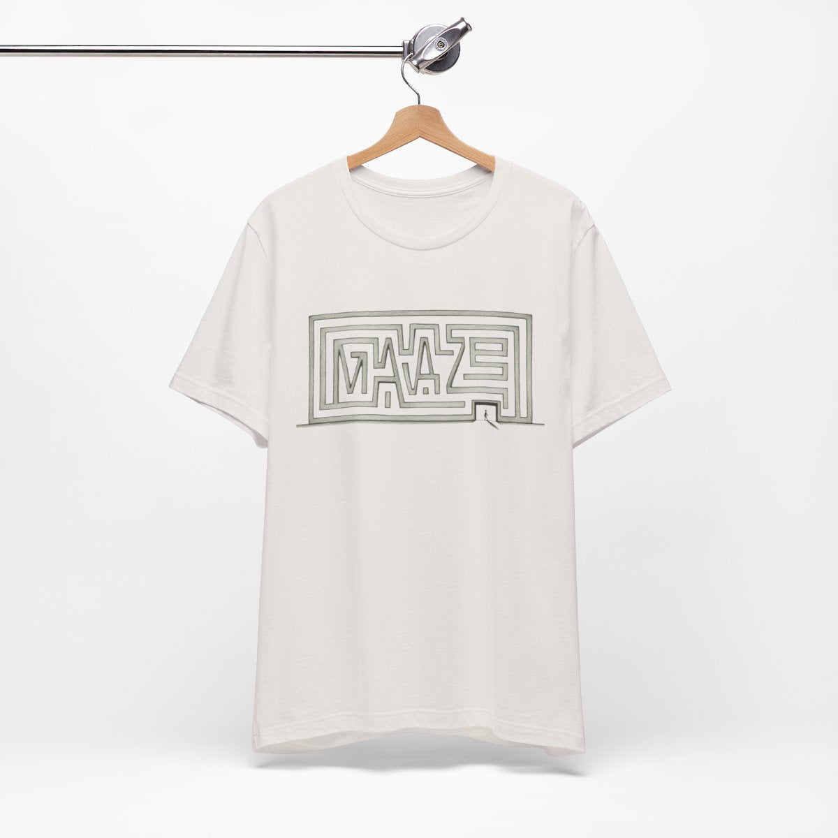 Hand-drawn maze concert shirt for festivals and live-music events