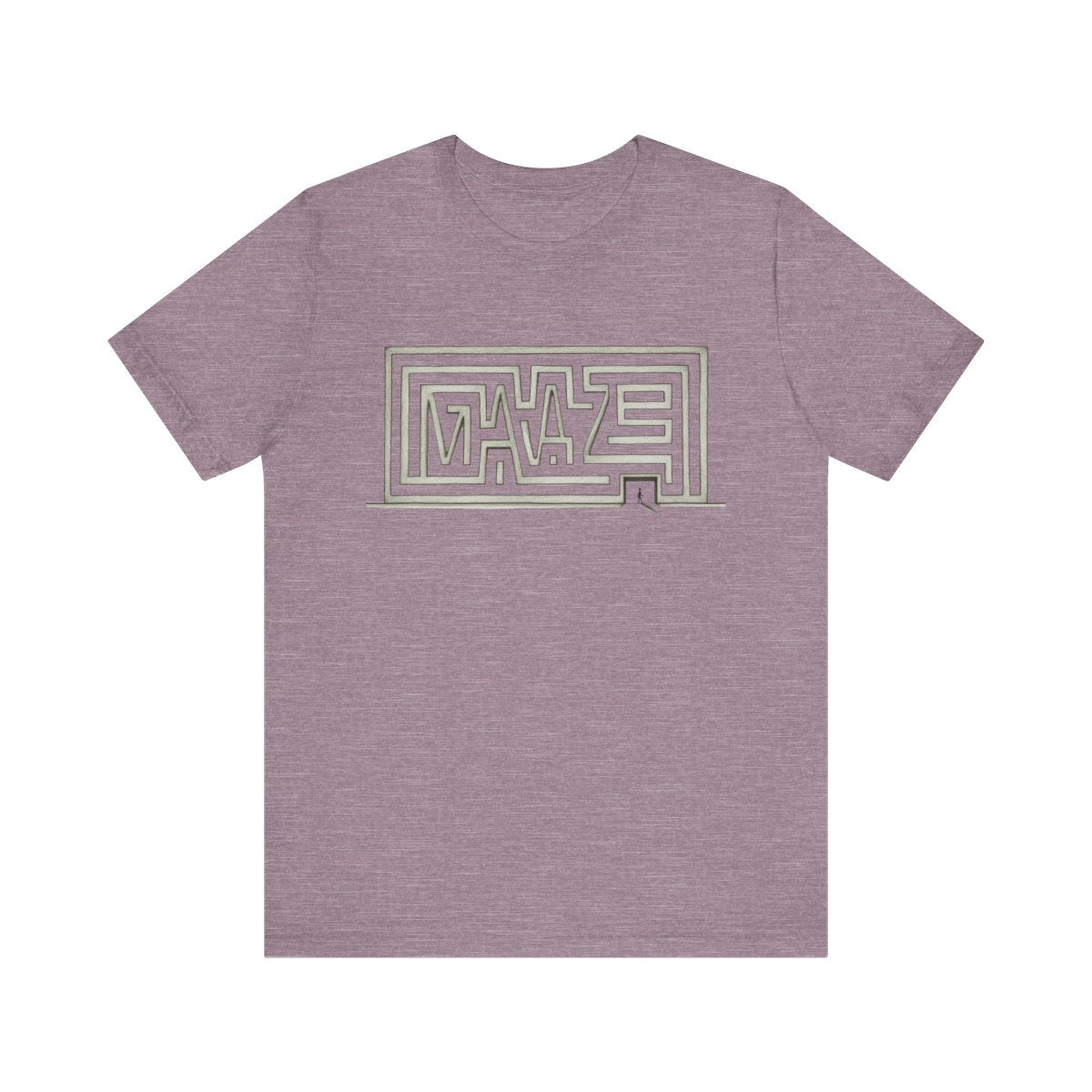 Hand-drawn maze concert shirt for festivals and live-music events