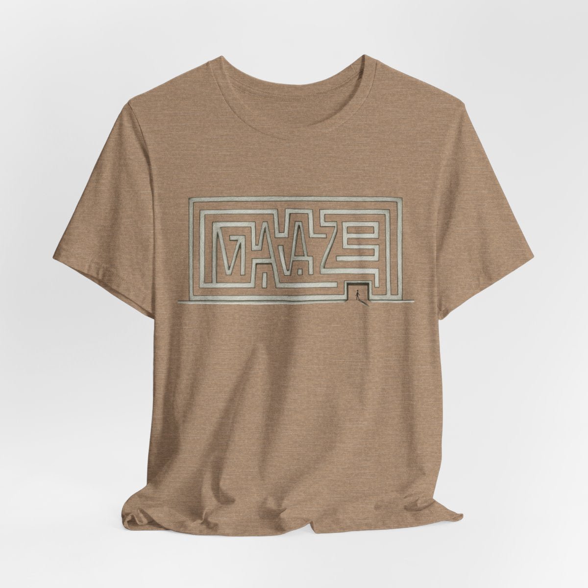 Hand-drawn maze concert shirt for festivals and live-music events