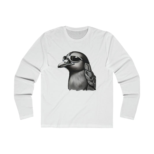 Stevie Wonder inspired Pigeon Mens Long Sleeve Crew Tee