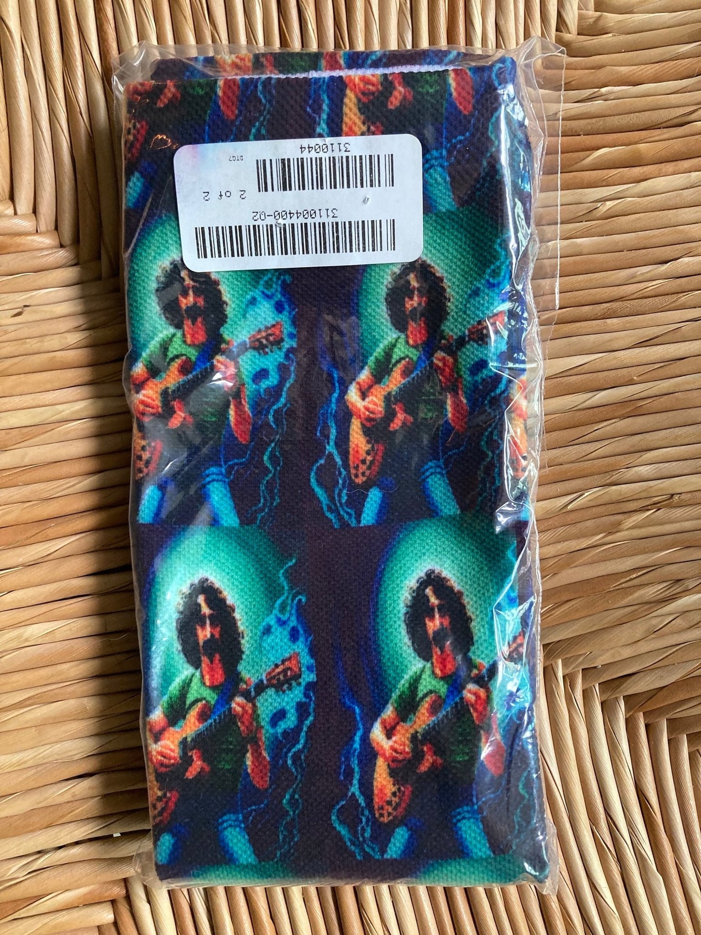 Frank Zappa Inspired Blue/Green Crew Socks: Cushioned, Comfy, Funky & Fun