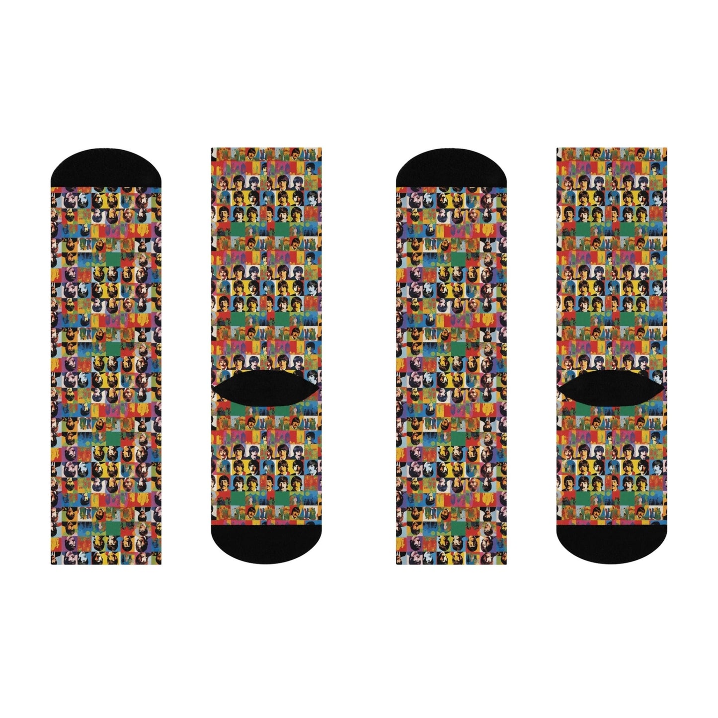 Beatles Inspired Sargent Pepper Crew Socks - Fun & Vibrant Musician Gift