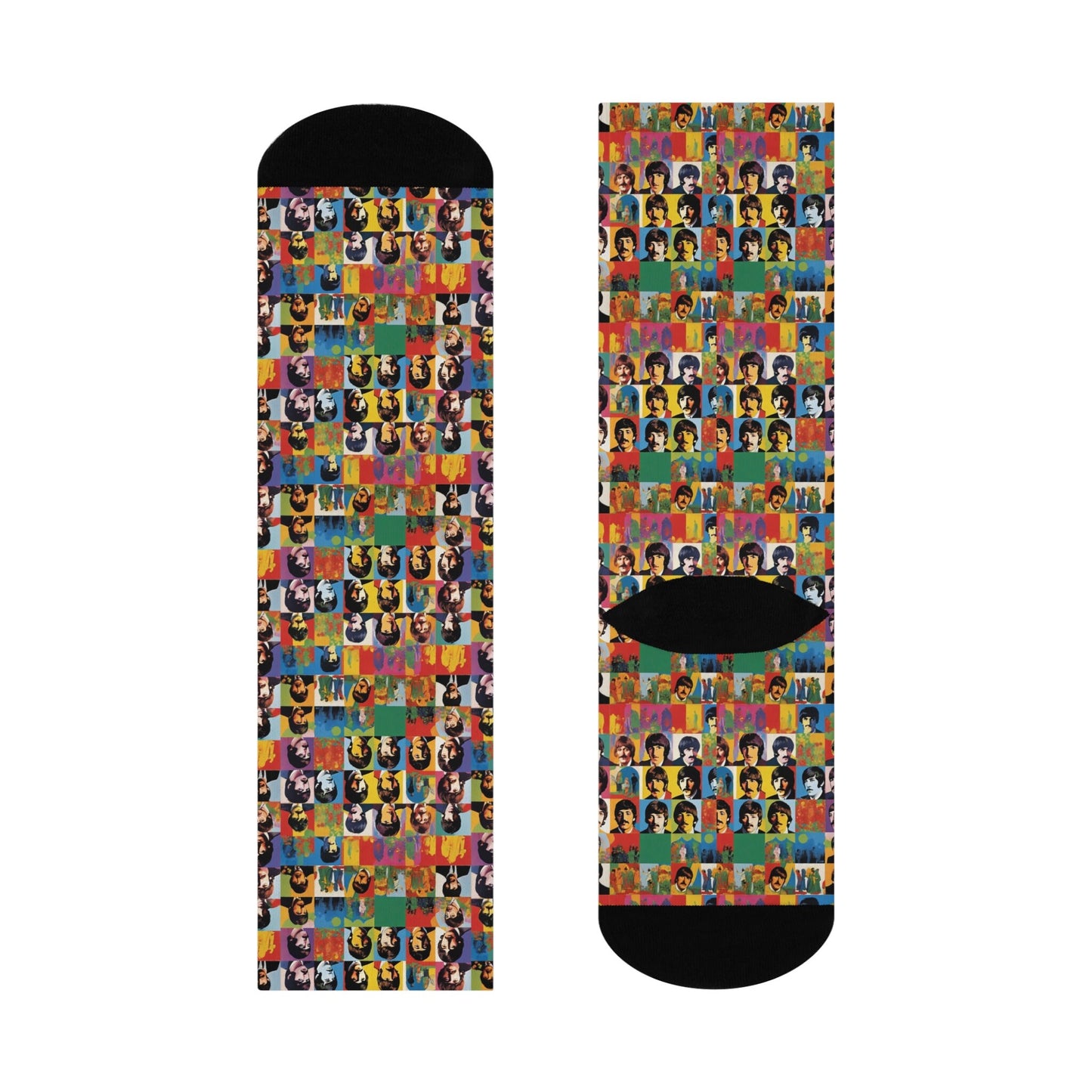 Beatles Inspired Sargent Pepper Crew Socks - Fun & Vibrant Musician Gift