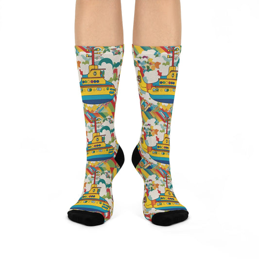 Beatles Yellow Submarine Cozy Cushioned Crew Socks