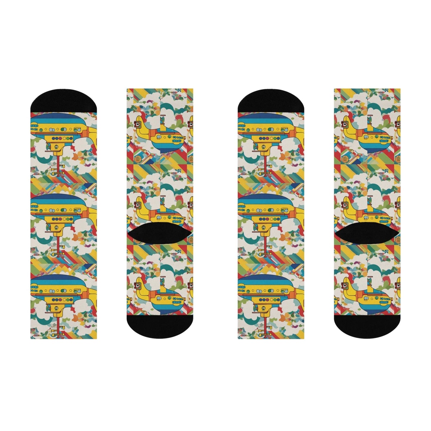 Beatles Yellow Submarine Cozy Cushioned Crew Socks