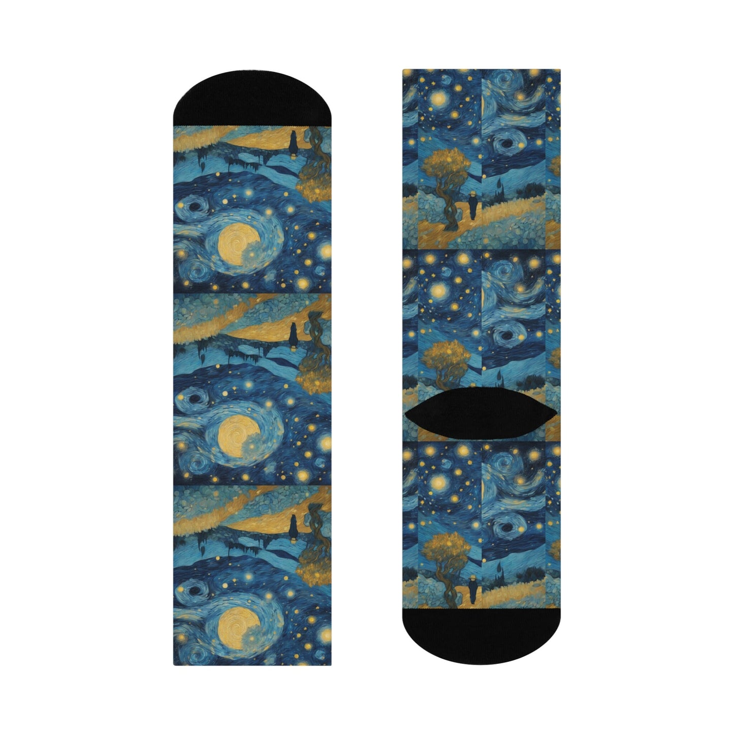 Colorful Creatures & Constellations Crew Socks, Inspired by the Magic Beans and Van Gogh