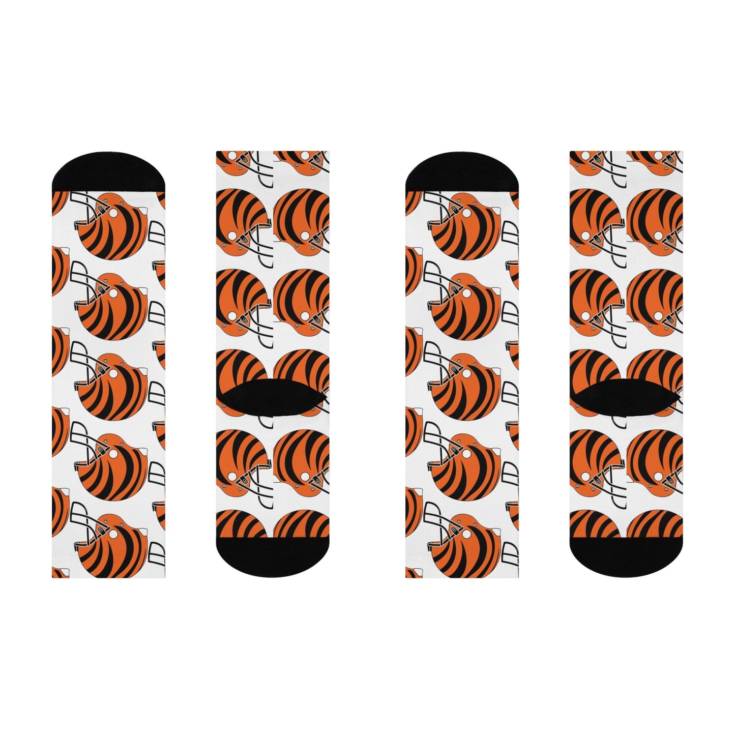 Cincinnati Bengals Cushioned Crew Socks - White Background