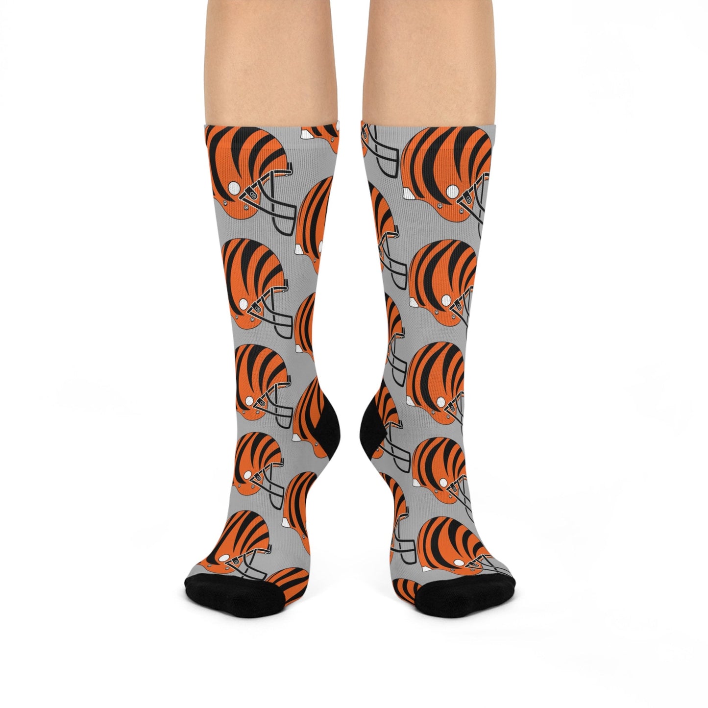 Cincinnati Bengals Cushioned Crew Socks - Gray Background