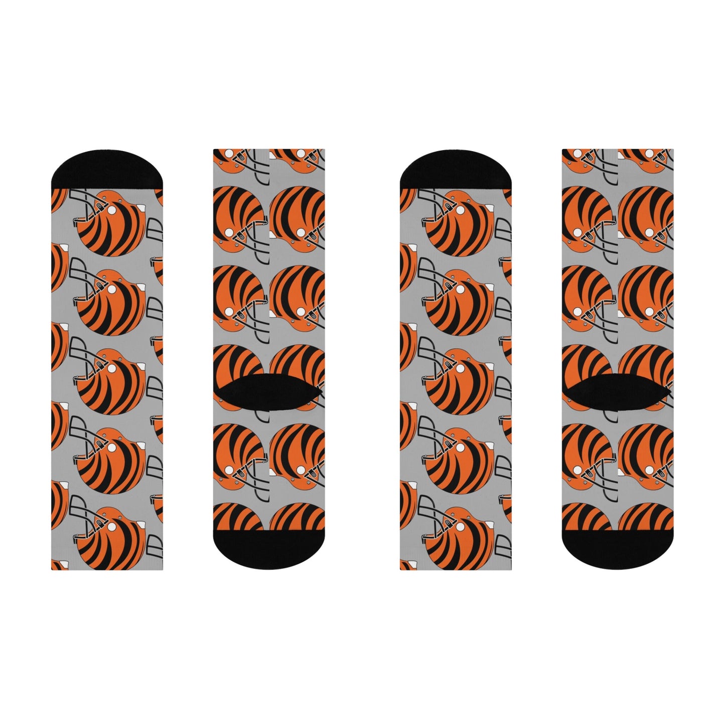 Cincinnati Bengals Cushioned Crew Socks - Gray Background