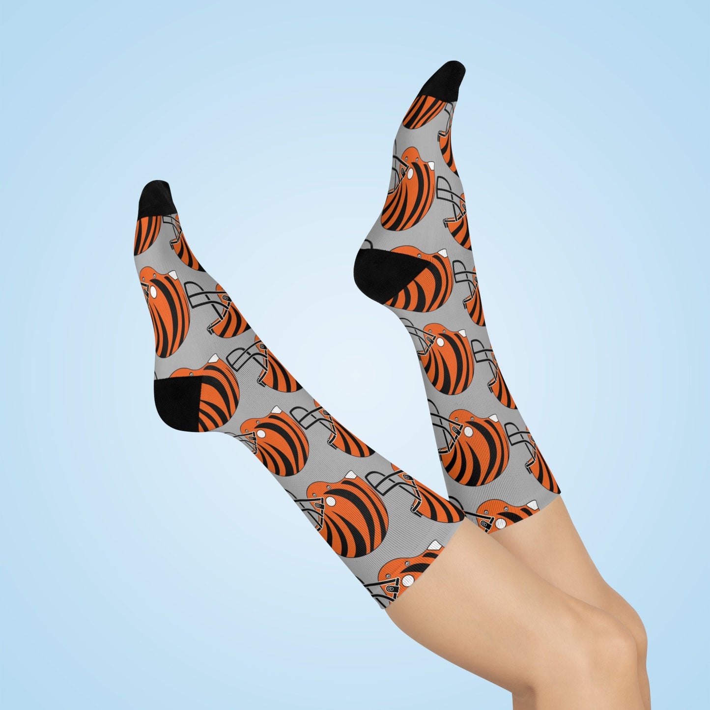 Cincinnati Bengals Cushioned Crew Socks - Gray Background