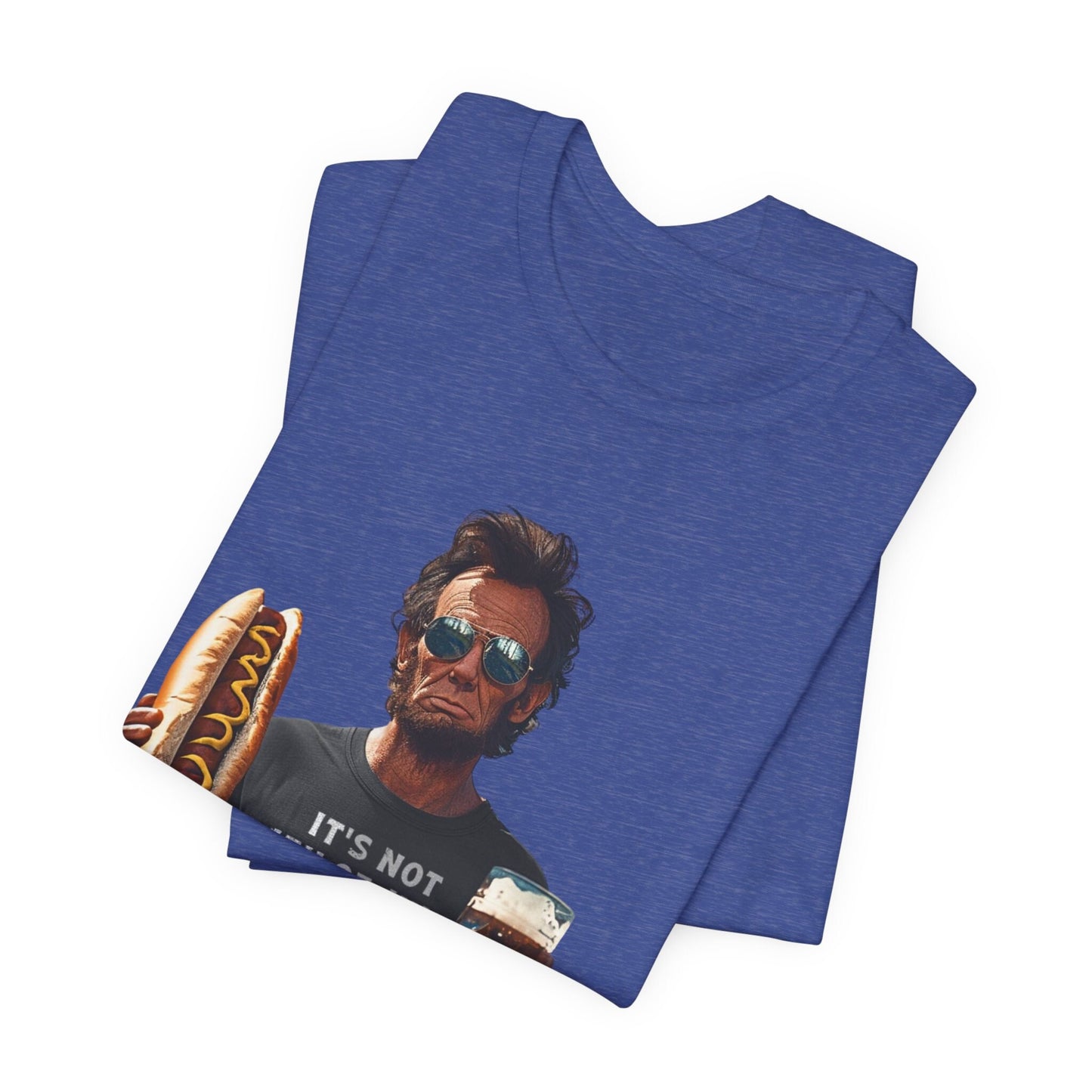 Abe Lincoln 4th of July Hot Dog Short Sleeve Tee