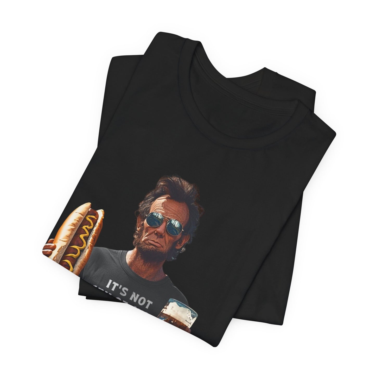 Abe Lincoln 4th of July Hot Dog Short Sleeve Tee