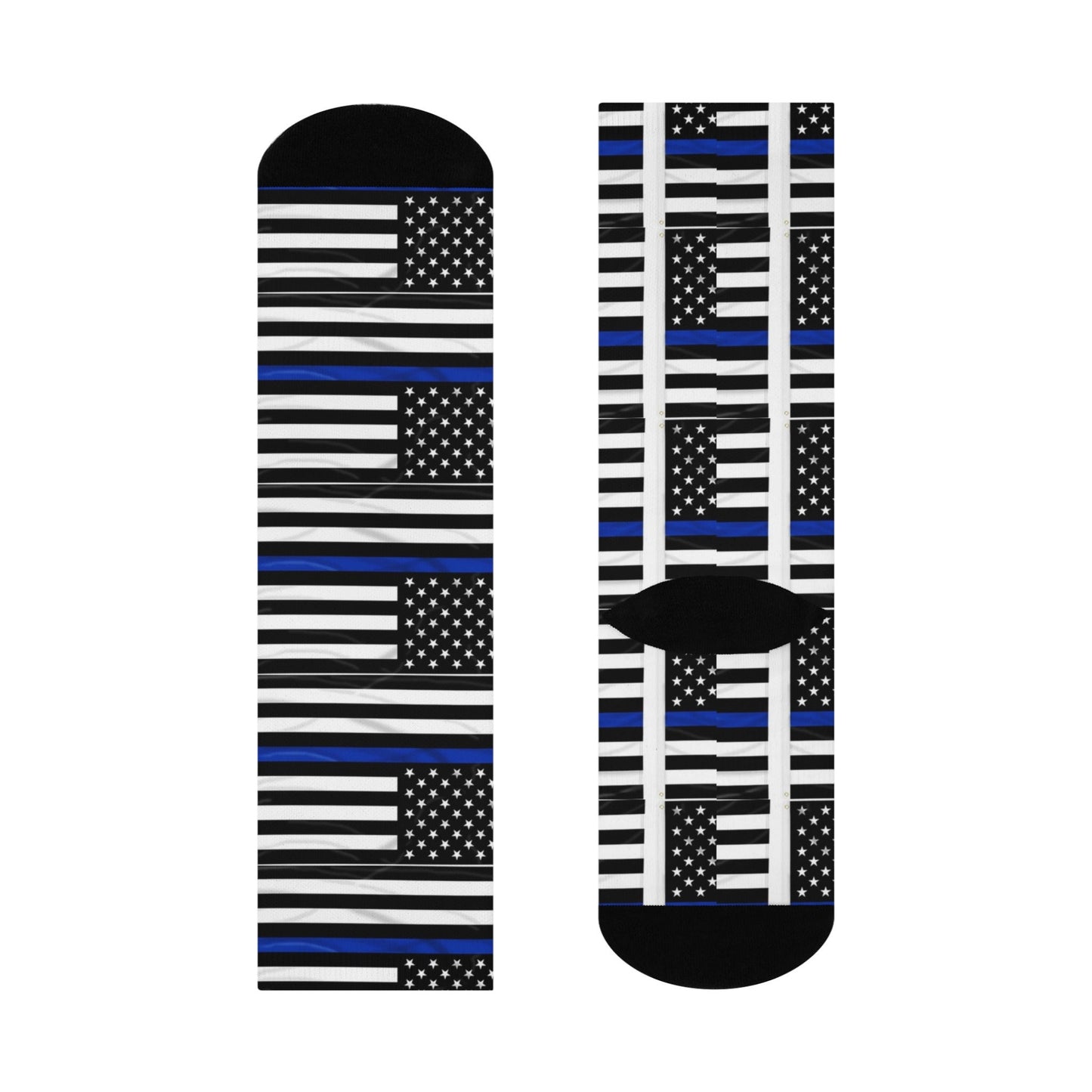 Law Enforcement Flag Cushioned Crew Socks