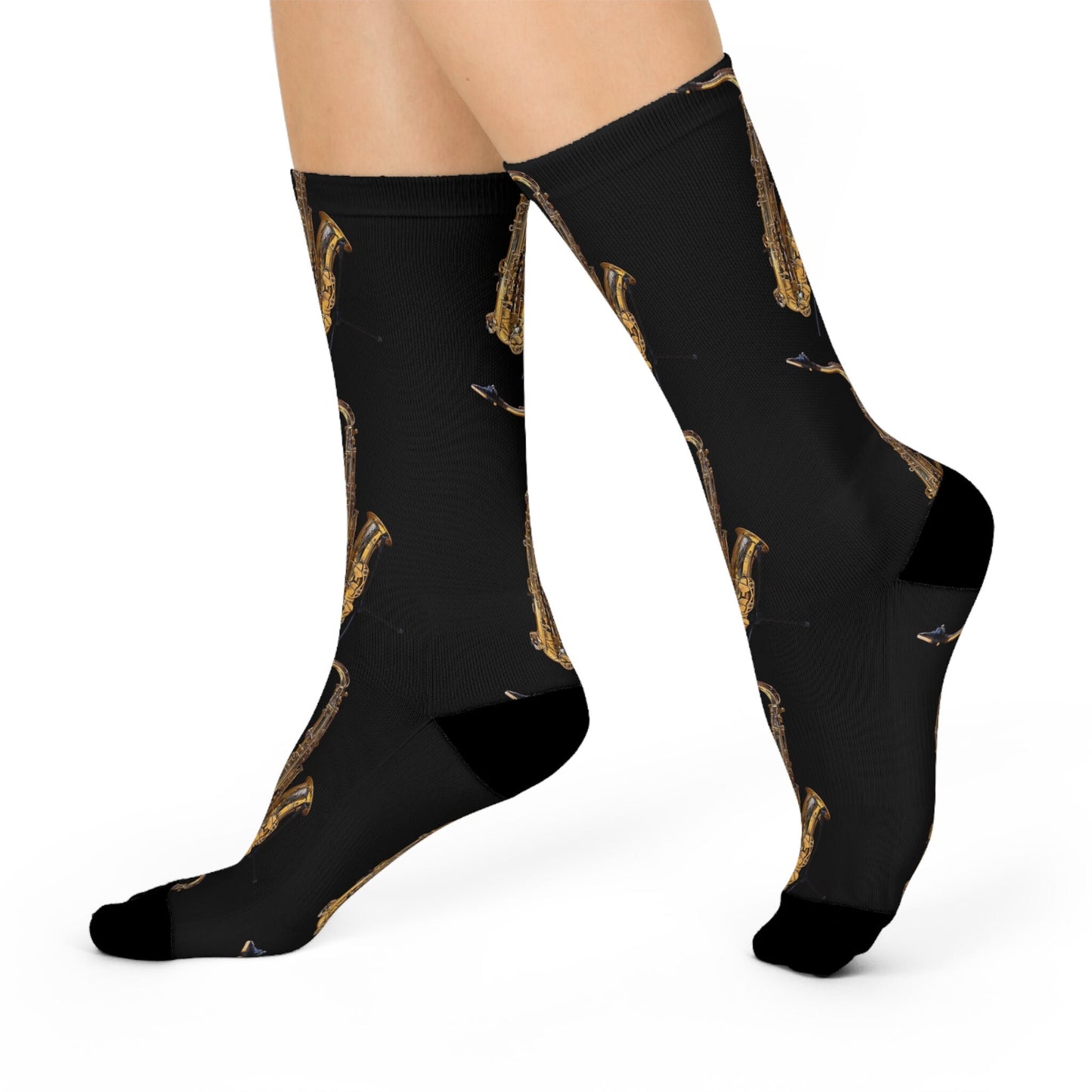 Sax Man C - Original Photo - Cushioned Crew Socks