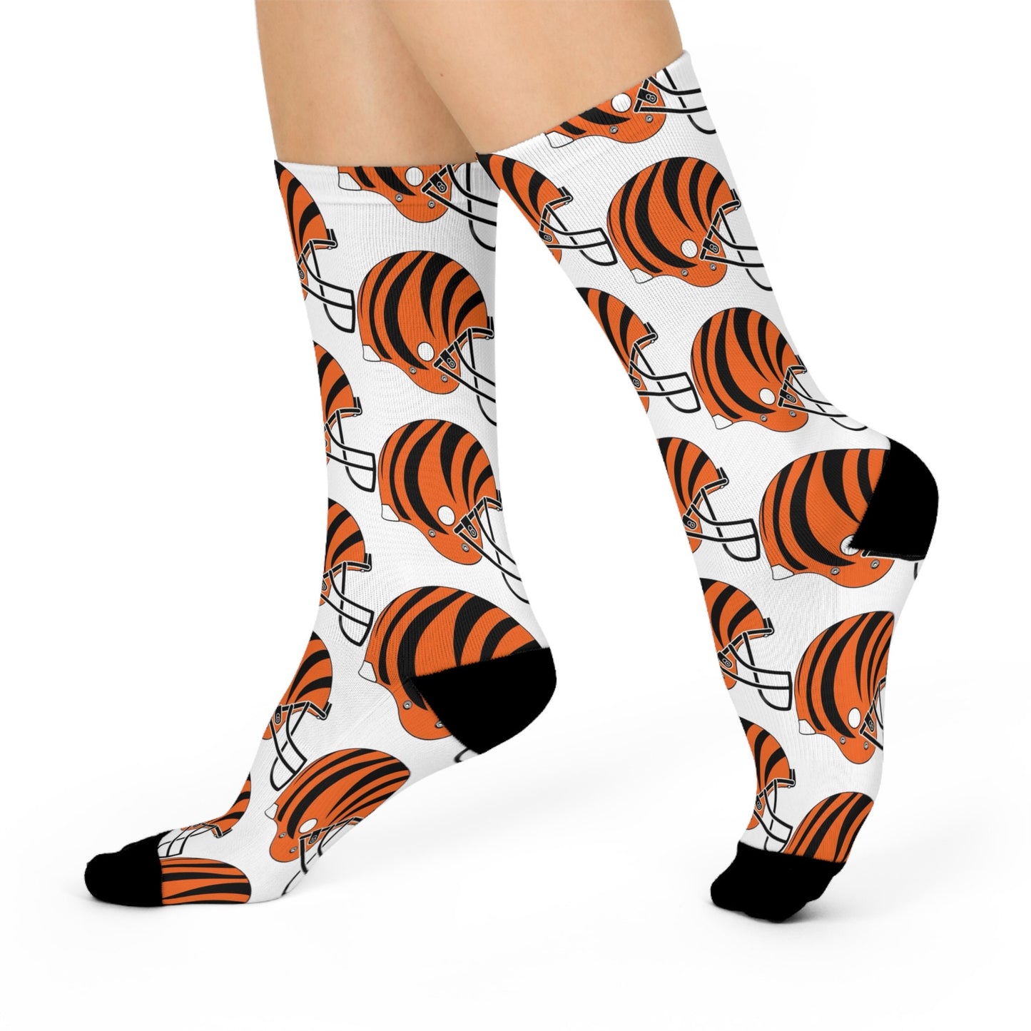 Cincinnati Bengals Cushioned Crew Socks - White Background