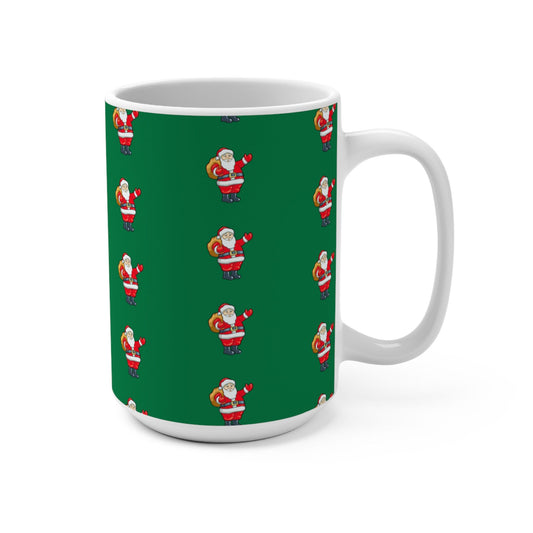 Hand Drawn Santa Art Ceramic Mug 15oz